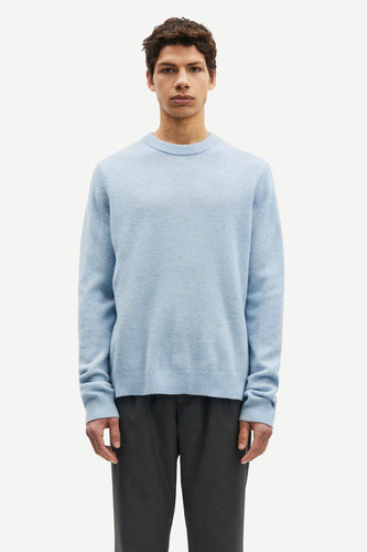 Samsøe Samsøe - Isak Knit Sweater 15010 - Subdued Blue Pullover Samsøe Samsøe