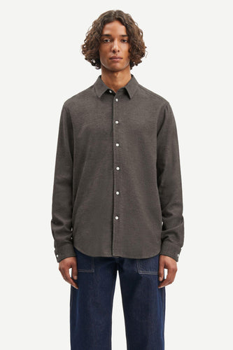 Samsøe Samsøe - Liam NX Shirt 14039 - Major Brown Mel. Hemden Samsøe Samsøe