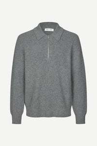 Samsøe Samsøe - Saisaks HZ Polo 15010 - Dark Grey Mel. Pullover Samsøe Samsøe