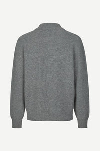 Samsøe Samsøe - Saisaks HZ Polo 15010 - Dark Grey Mel. Pullover Samsøe Samsøe