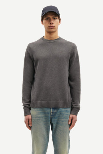 Samsøe Samsøe - Sylli Crew Neck 132 - Volcanic Ash Pullover Samsøe Samsøe