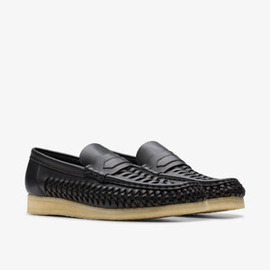 Clarks - WB Penny Weave - Schwarzes Leder Schuhe Clarks