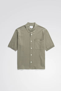 Norse Projects - Rollo Cotton Linnen SS Shirt - Clay Hemden Norse Projects