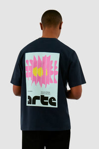 Arte Antwerp - Flower Poster T-shirt - Navy T-Shirts Arte Antwerp