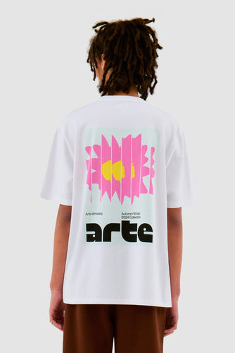 Arte Antwerp - Flower Poster T-shirt - White T-Shirts Arte Antwerp