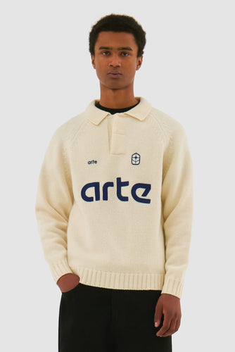 Arte Antwerp - Football Knit - Cream Sweatshirts Arte Antwerp