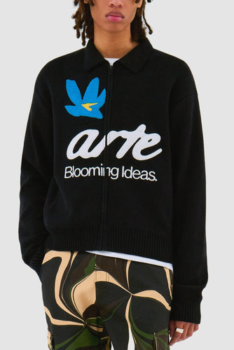 Arte Antwerp - Blooming Ideas Cardigan - Black Pullover Arte Antwerp