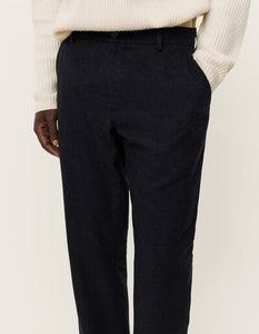 Les Deux - Como Reg Wool Suit Pants - Dark Navy Melange Hosen Les Deux