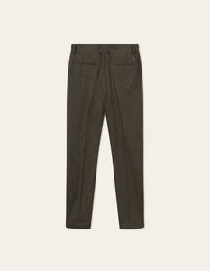 Les Deux - Como Reg Wool Suit Pants - Forest Green Melange Hosen Les Deux