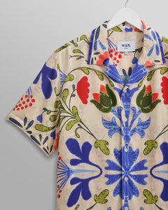 Wax London - Didcot Shirt Multi Summer Floral Hemden Wax London