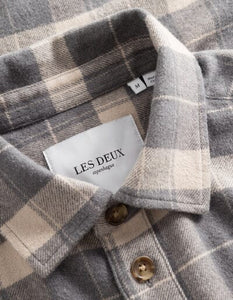 Les Deux - Lennon Flannel Check Overshirt - Excalibur/Raven Hemden Les Deux