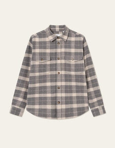 Les Deux - Lennon Flannel Check Overshirt - Excalibur/Raven Hemden Les Deux