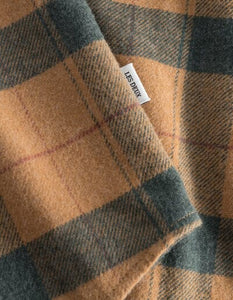 Les Deux - Lennon Flannel Check Overshirt . Tobacco Brown/Pine Green Hemden Les Deux