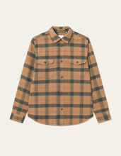 Laden Sie das Bild in den Galerie-Viewer, Les Deux - Lennon Flannel Check Overshirt . Tobacco Brown/Pine Green Hemden Les Deux
