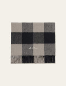 Les Deux - Raiden Buffalo Check Scarf - Dark Sand/Black Accessoires Les Deux