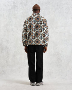 Wax London - Camley Fleece - Ecru Tile Print Pullover Wax London