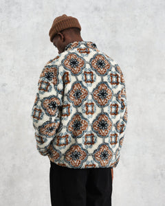 Wax London - Camley Fleece - Ecru Tile Print Pullover Wax London