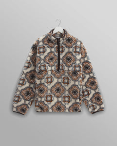 Wax London - Camley Fleece - Ecru Tile Print Pullover Wax London