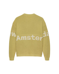 New Amsterdam - Logo Crew Knit - Apple Green Sweatshirts New Amsterdam