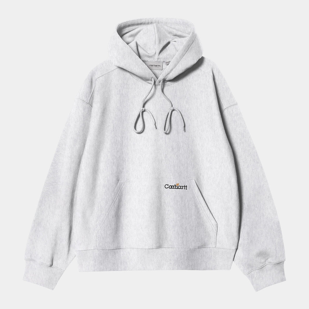 Carhartt WIP - Hooded Label Script Sweat - Ash Heather Sweatshirts Carhartt WIP