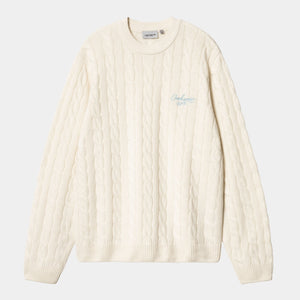 Carhartt WIP - Signature Sweater - Natural/Dusty Ice Sweatshirts Carhartt WIP