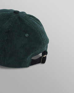 Wax London - Spencer Corduroy Sports Cap - Green/Navy Caps Wax London