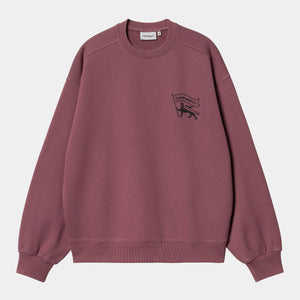 Carhartt WIP - Stamp Sweat - Dusty Fuchsia Sweatshirts Carhartt WIP