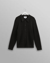 Laden Sie das Bild in den Galerie-Viewer, Wax London - Tristan Cable Stitch Knitted Shirt - Black Hemden Wax London
