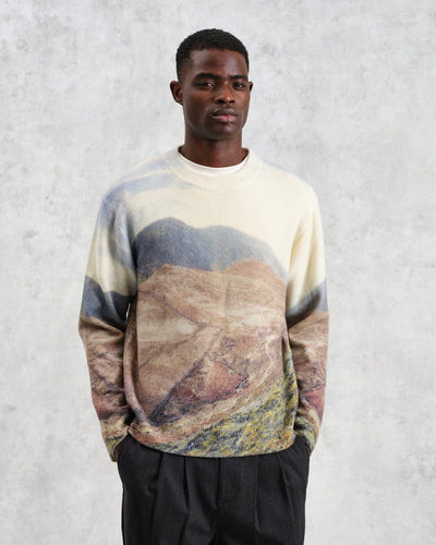 Wax London - Wilde Wool Jumper - Natural Landscape Print Pullover Wax London