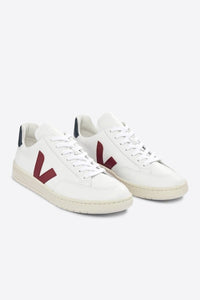 Veja - V-12 Leather White Marsala Nautico - White Schuhe Veja